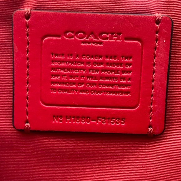 SOLD Coach Avenue Tote (Black/Red) - Picture 5 of 9